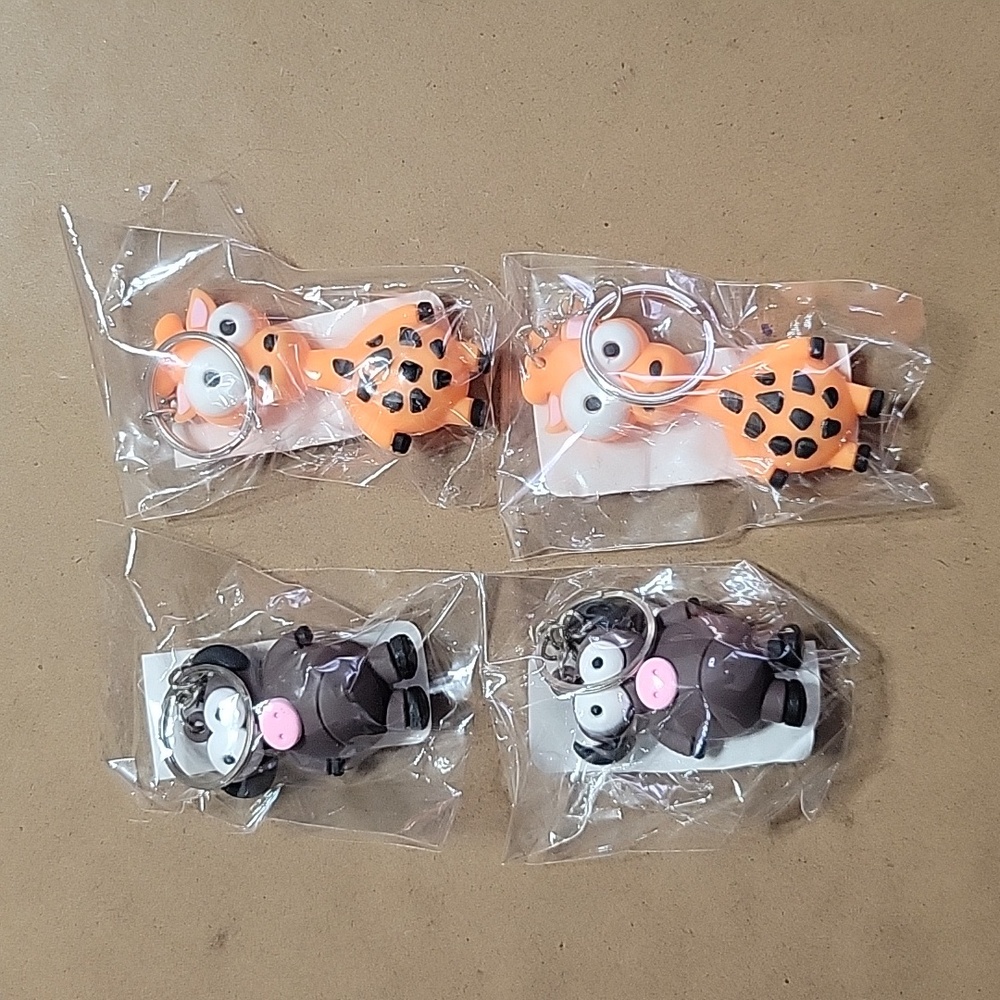 NWOT Keychains - Animals with big eyes - set of 4